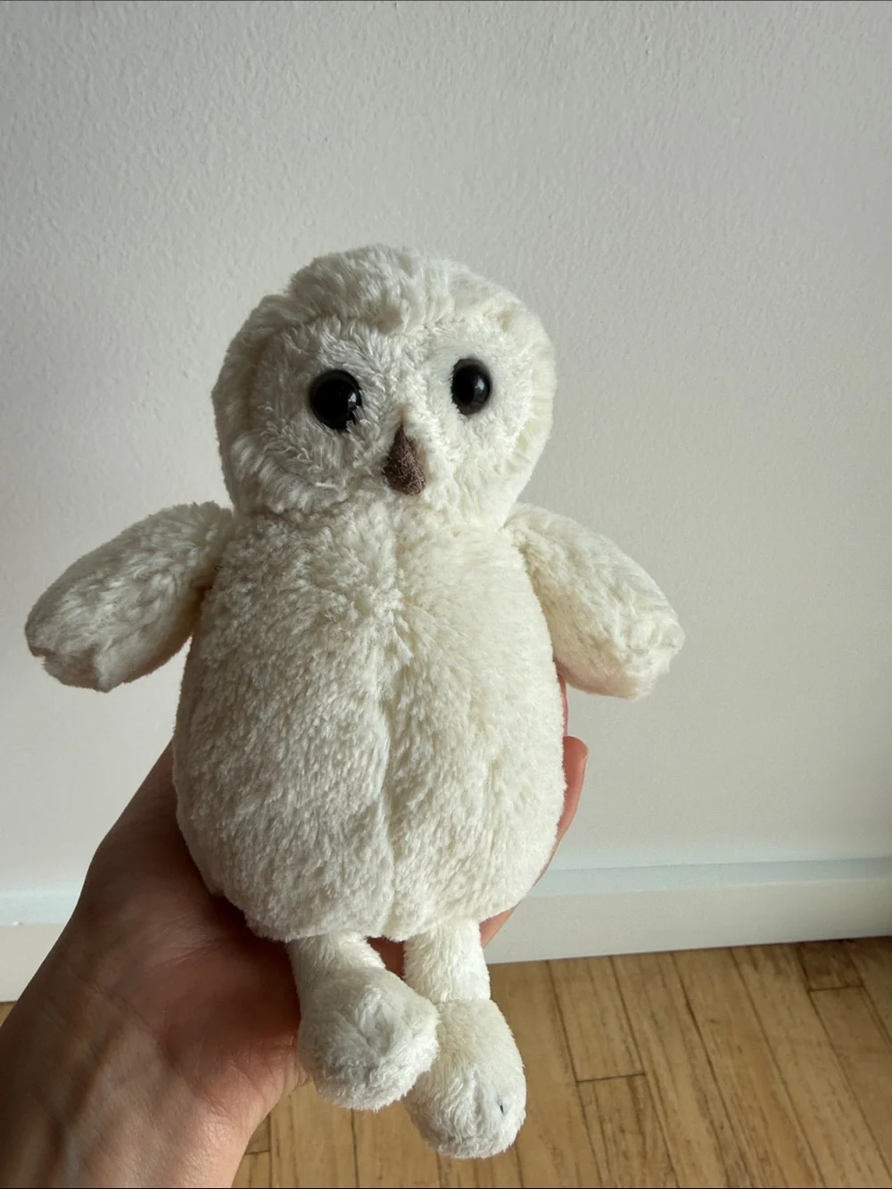Jelly Cat Plush White Owl Pet Toy - Soft Bird Plush
